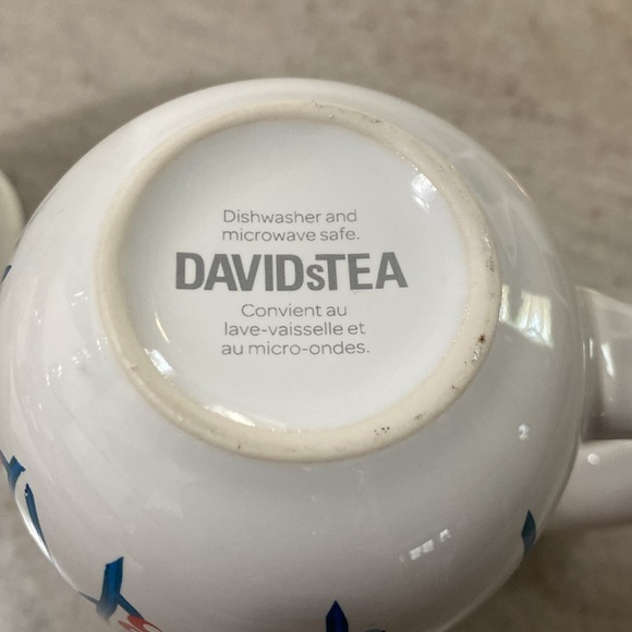 David’s Tea The Nordic Mug White Berries Bird 10 oz thermos and 16 oz mug - Picture 6 of 11